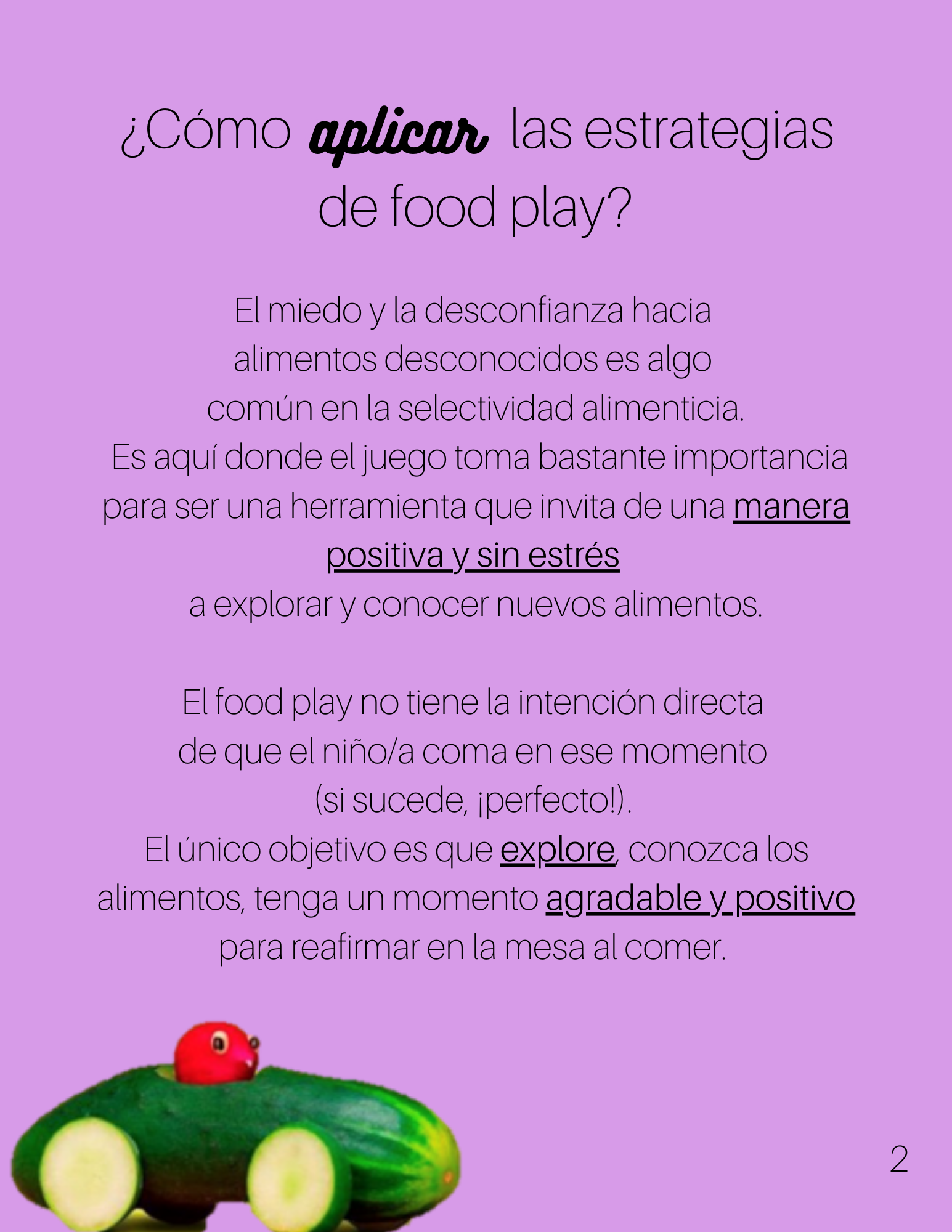 Manual FoodPlay: Aprender a comer jugando